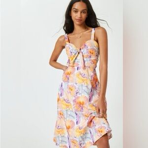 Anthropologie Floral Sundress with Strappy Shoulders